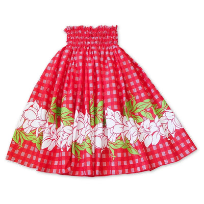 Palaka Red Single Pa’u Hawaiian Hula Skirt - Made In Hawaii