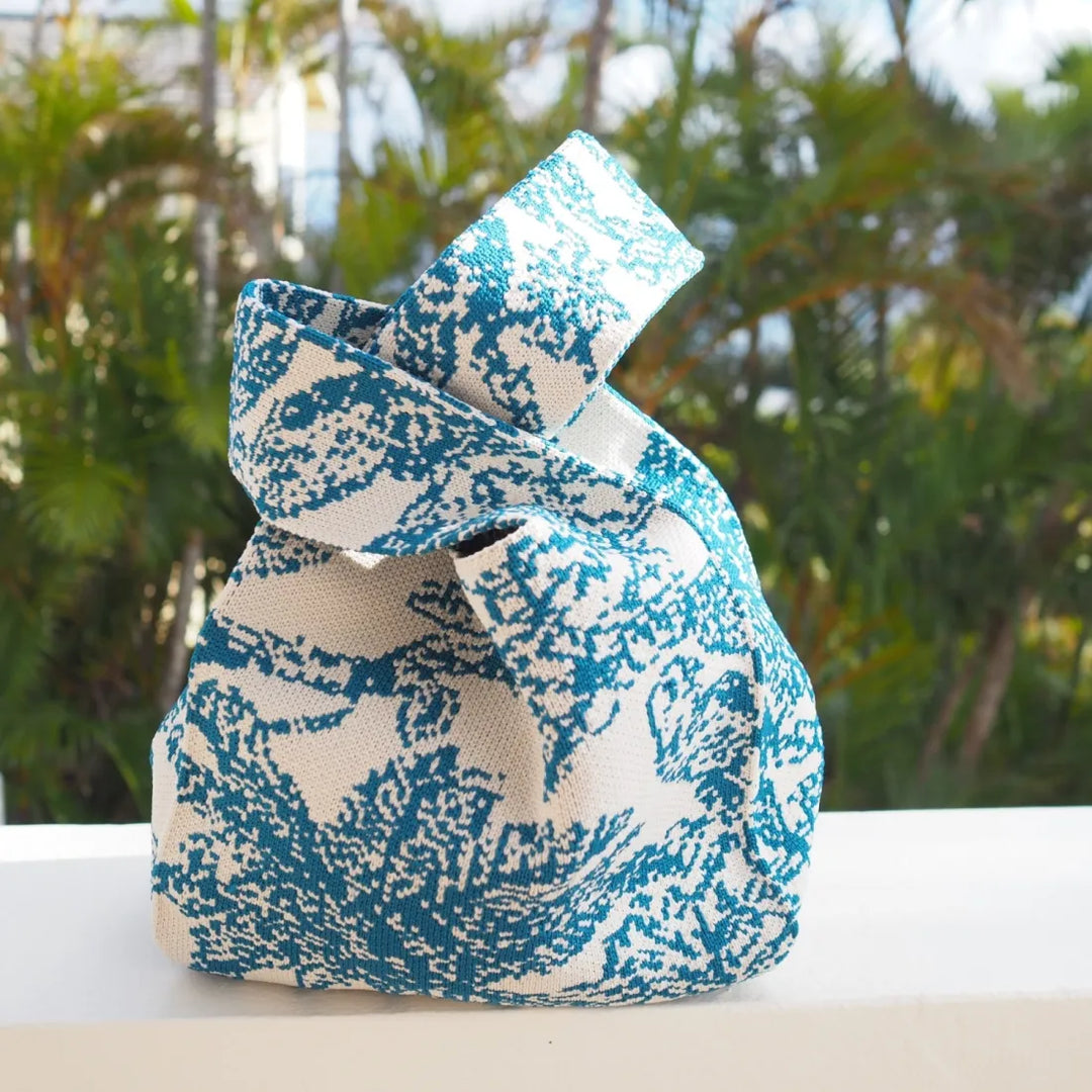 Palm Breeze Blue Knot Bag - Made in Hawaii