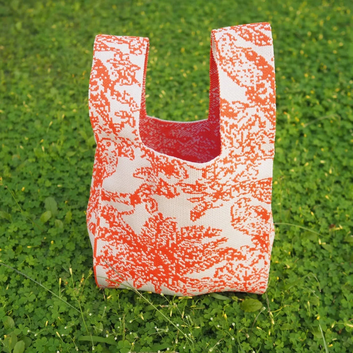 Palm Breeze Orange Knot Bag - Made in Hawaii