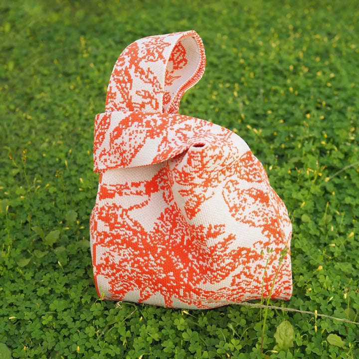 Palm Breeze Orange Knot Bag - Made in Hawaii