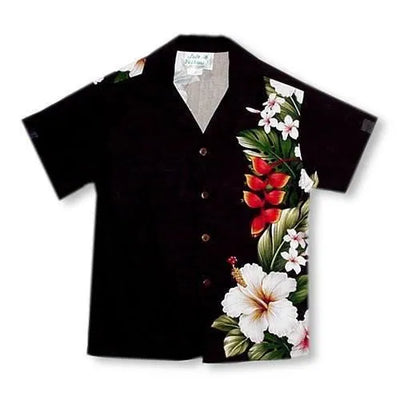 Paradise Black Hawaiian Teen Shirt - Made In Hawaii