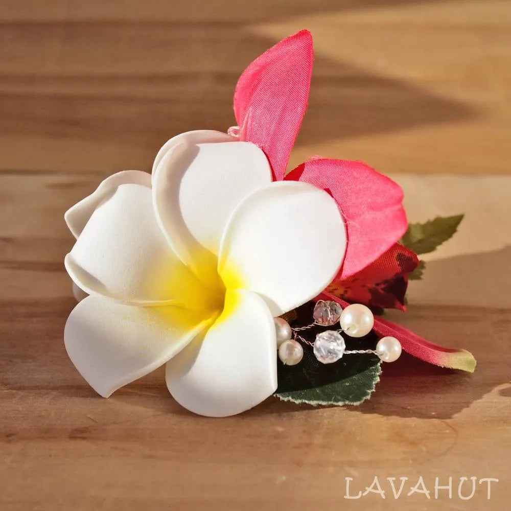 Paradise Red Hawaiian Flower Hair Clip - Made in Hawaii