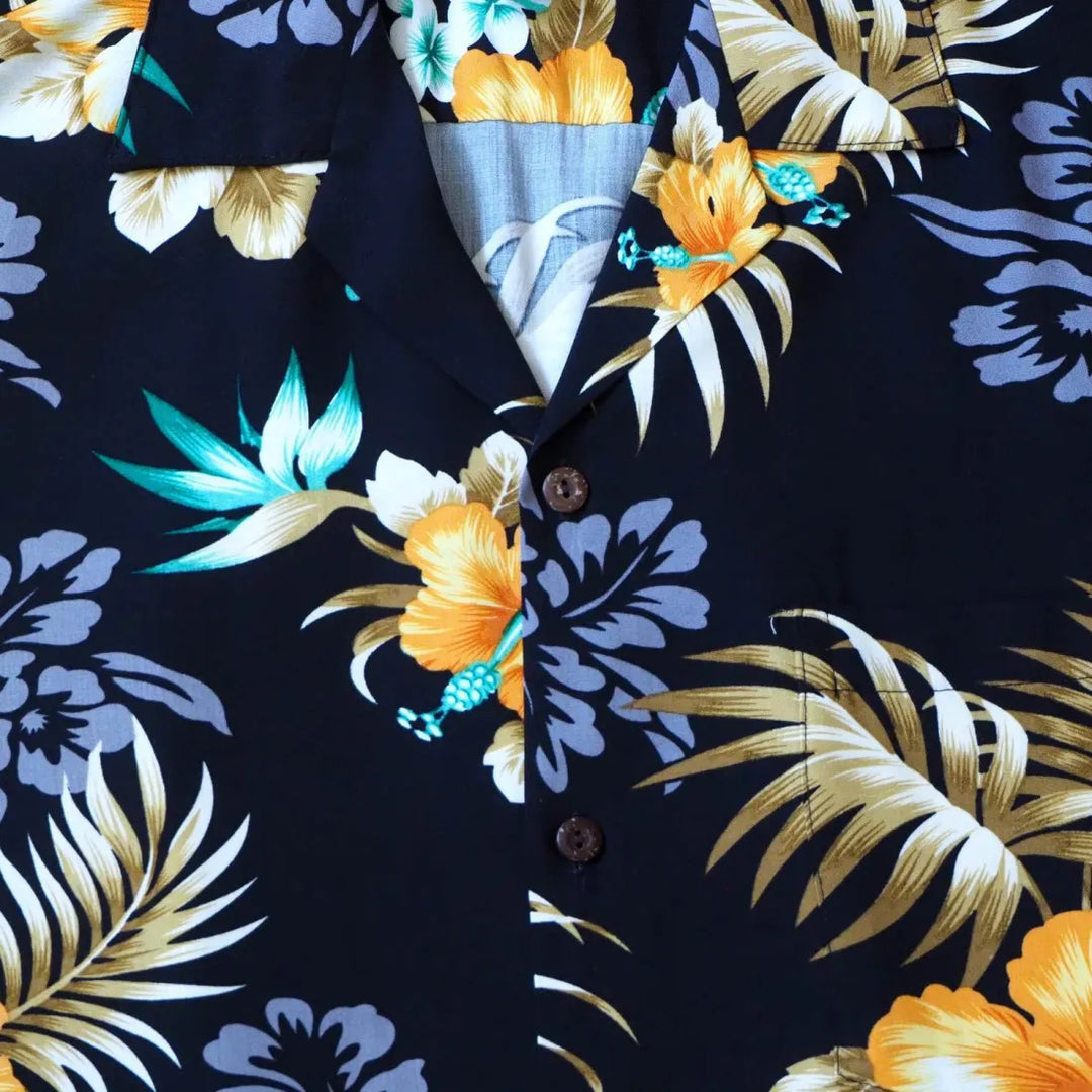 Passion Black Hawaiian Rayon Shirt - Made in Hawaii