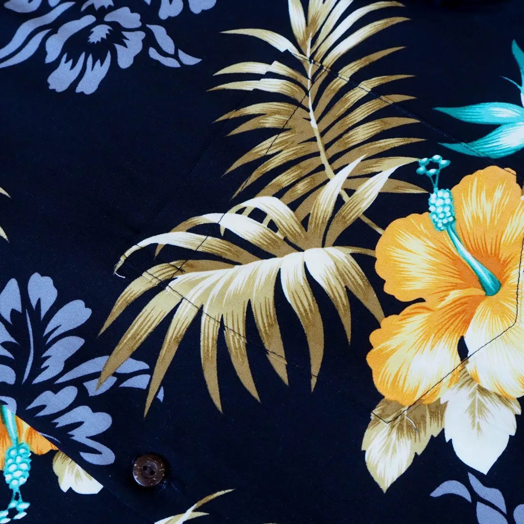 Passion Black Hawaiian Rayon Shirt - Made in Hawaii