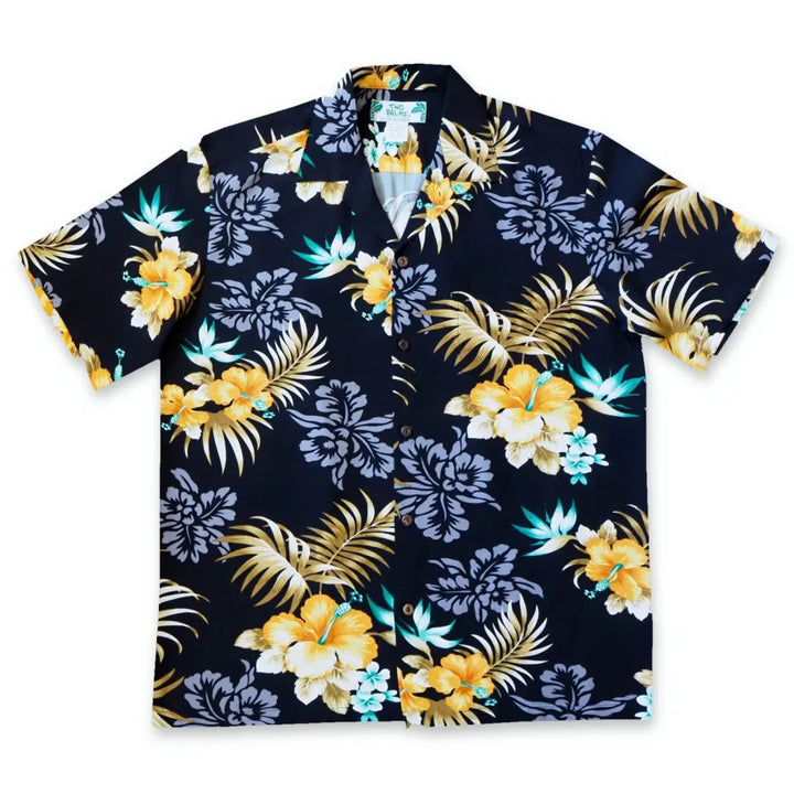 Passion Black Hawaiian Rayon Shirt - Made in Hawaii