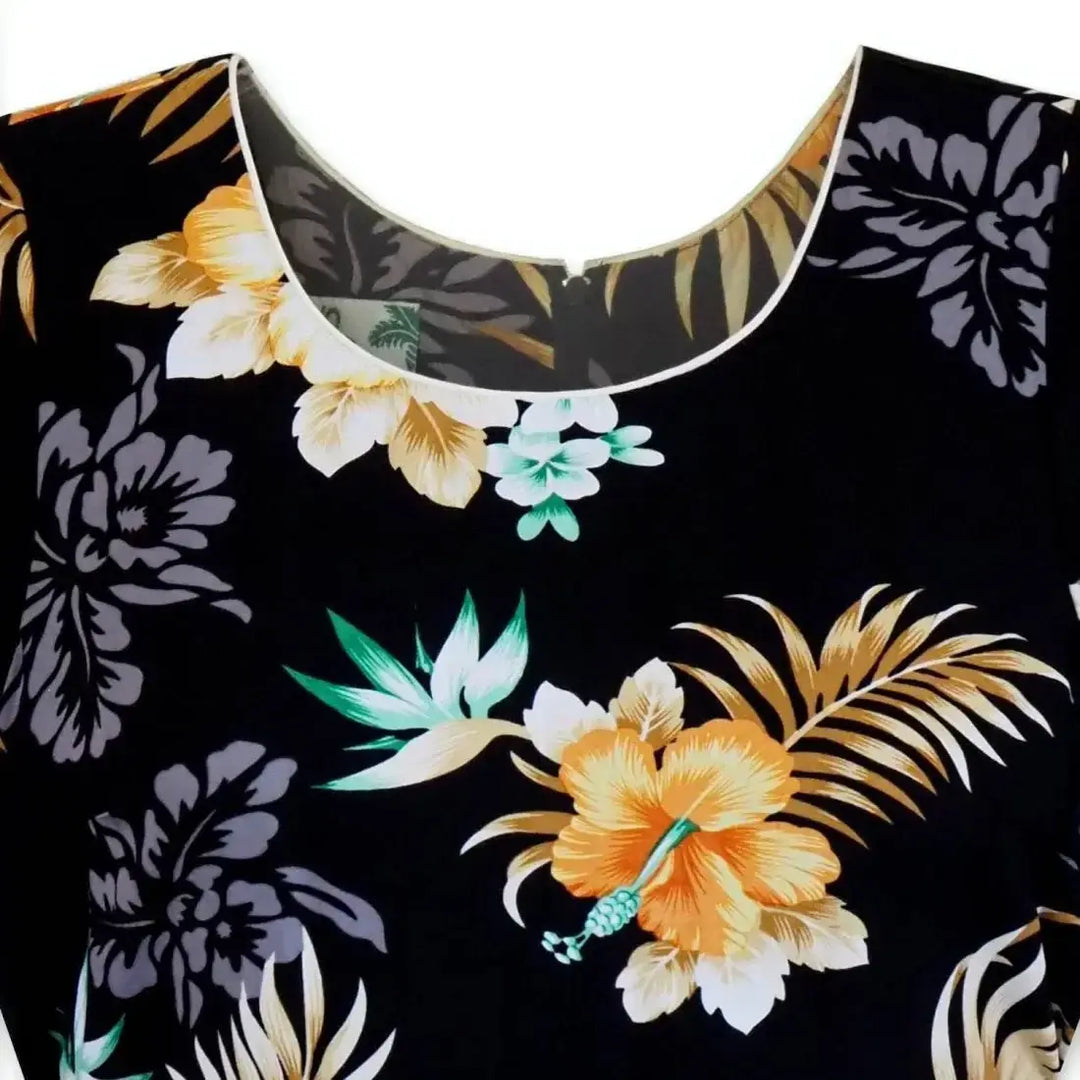Passion Black Laka Hawaiian Dress Made in Hawaii