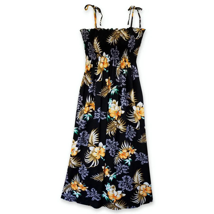 Passion Black Maxi Hawaiian Dress - Made in Hawaii