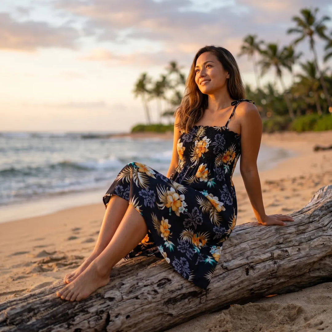 Passion Black Moonkiss Hawaiian Dress - Made in Hawaii