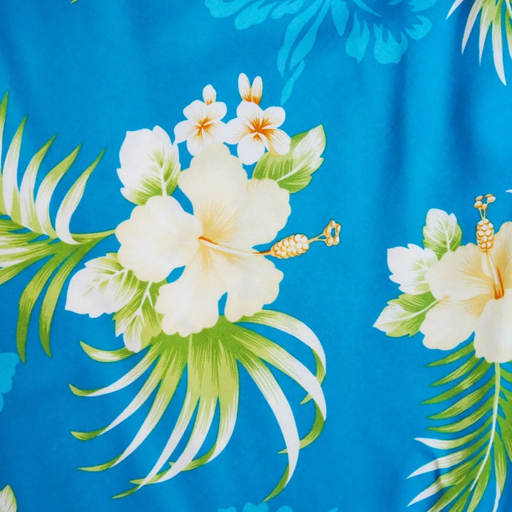 Passion Blue Hawaiian Rayon Fabric by the Yard - Made in Hawaii