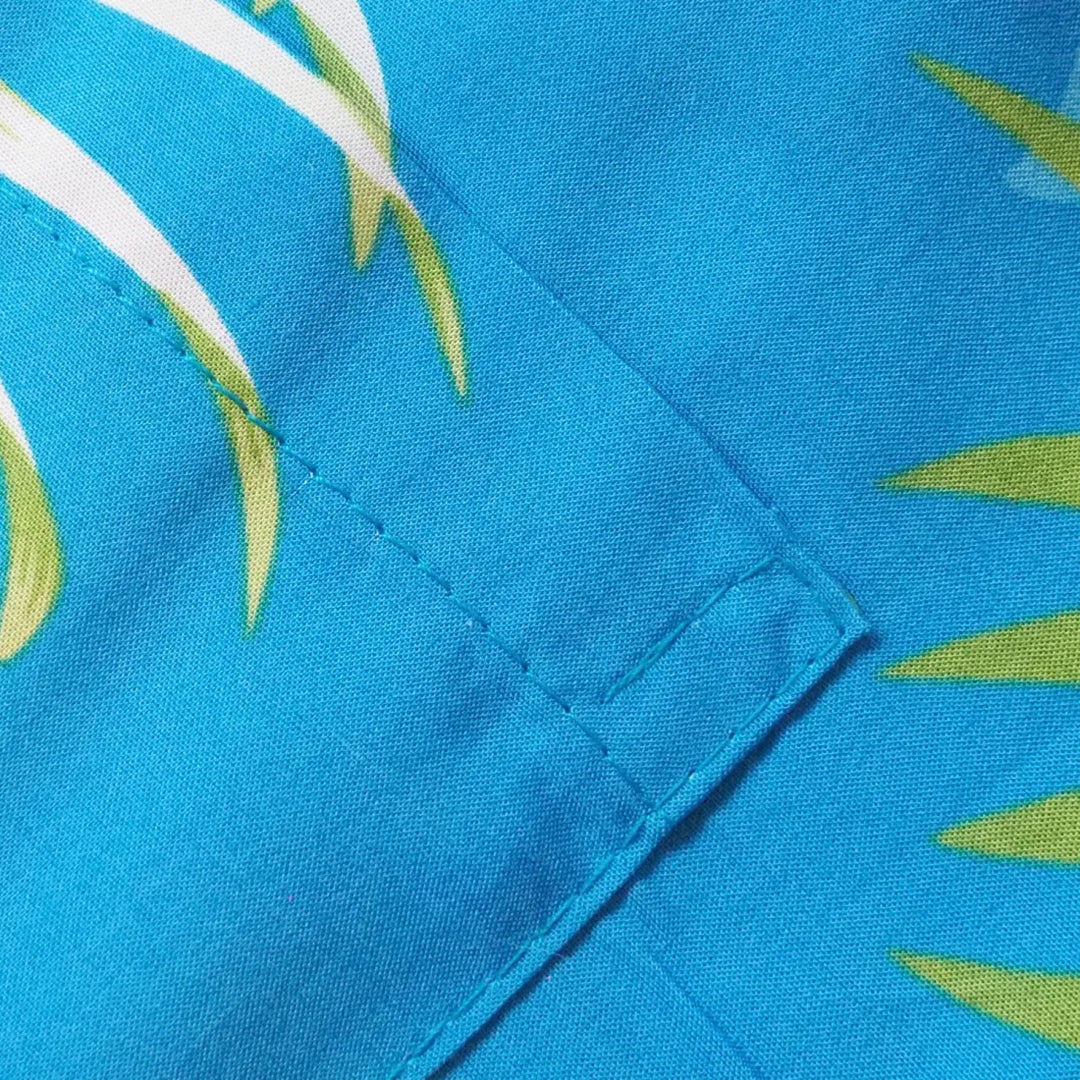 Passion Blue Hawaiian Rayon Shirt - Made in Hawaii