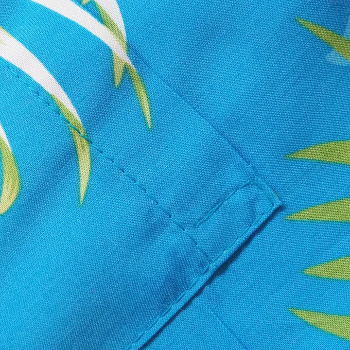 Passion Blue Hawaiian Rayon Shirt - Made in Hawaii