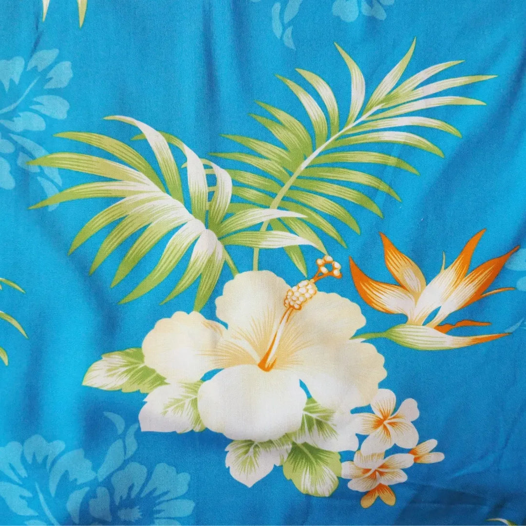 Passion Blue Hawaiian Rayon Shirt - Made in Hawaii