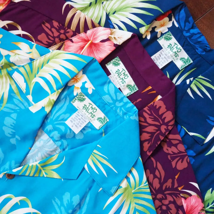 Passion Blue Hawaiian Rayon Shirt - Made in Hawaii