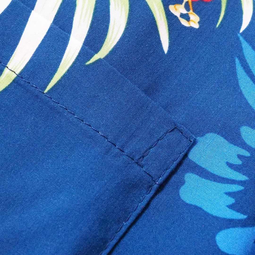 Passion Navy Blue Hawaiian Rayon Shirt - Made in Hawaii