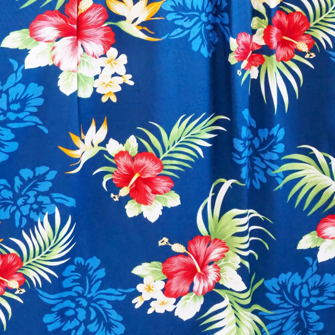 Passion Navy Blue Maxi Hawaiian Dress - Made in Hawaii