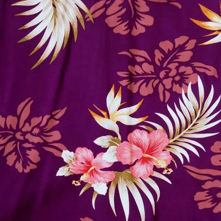 Passion Purple Hawaiian Rayon Shirt Made in Hawaii
