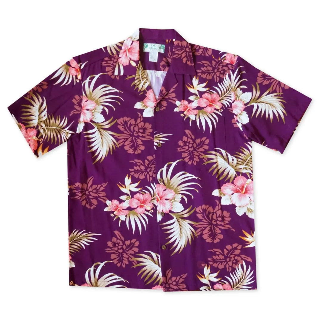 Passion Purple Hawaiian Rayon Shirt - Made in Hawaii