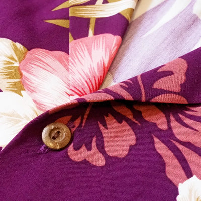 Passion Purple Lady’s Hawaiian Rayon Blouse - Made In Hawaii