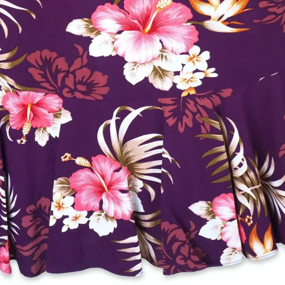 purple hawaiian dress Passion Purple Laka Hawaiian Midi Dress for Summer L / Purple