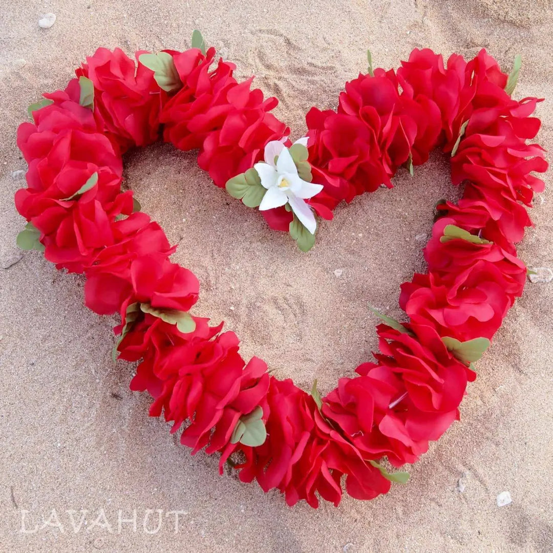 Passion Red Hawaiian Flower Lei - Made in Hawaii