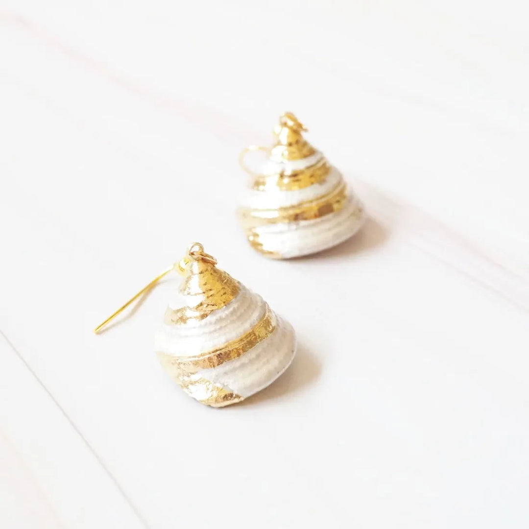 Pearl Trochus Seashell Drop Earrings - Made in Hawaii