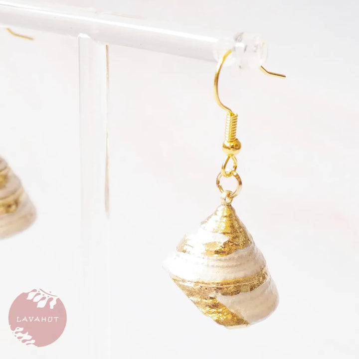 Pearl Trochus Seashell Drop Earrings - Made in Hawaii