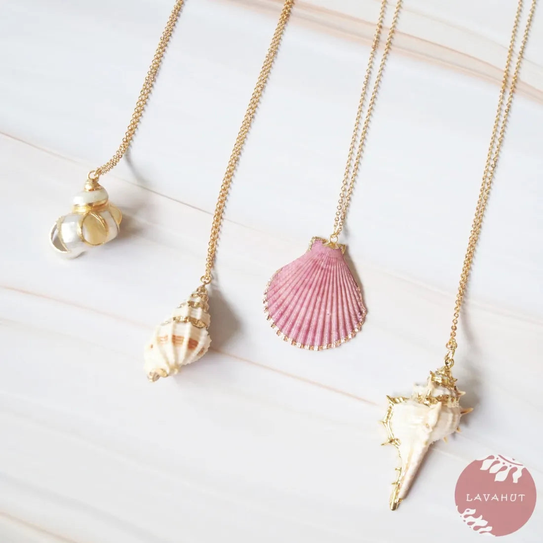 Pearl Turbo Seashell Hawaiian Pendant Necklace - Made In Hawaii