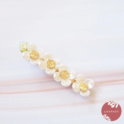 Pearly Blooms Hair Clips - Made In Hawaii