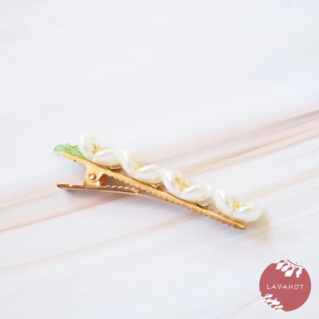 Pearly Blooms Hair Clips - Made in Hawaii