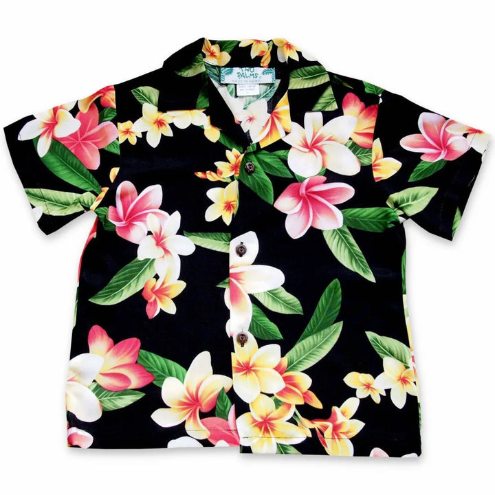 Pebble Black Hawaiian Boy Shirt - Made in Hawaii