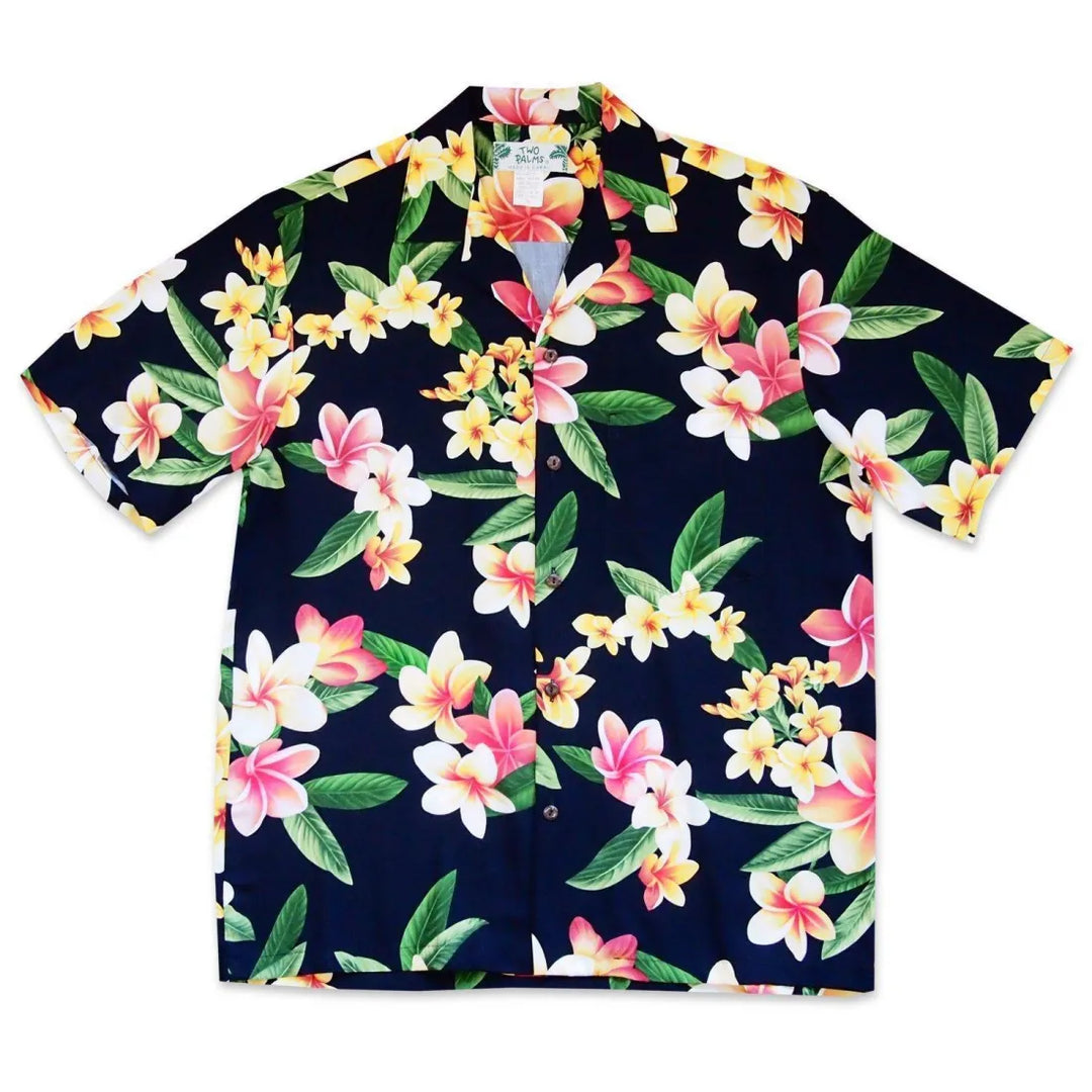 Pebble Black Hawaiian Rayon Shirt - Made in Hawaii