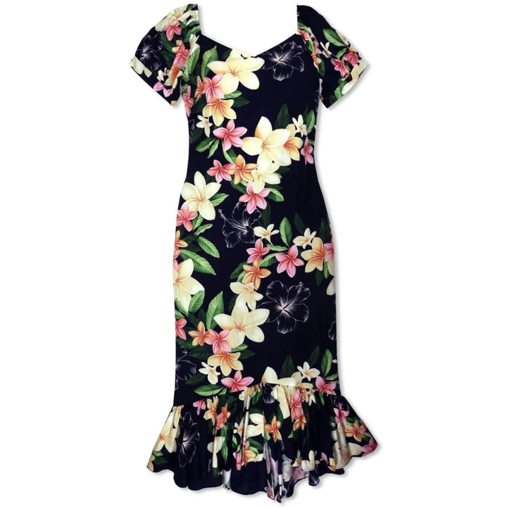 Pebble Black Malama Hawaiian Dress - Made in Hawaii