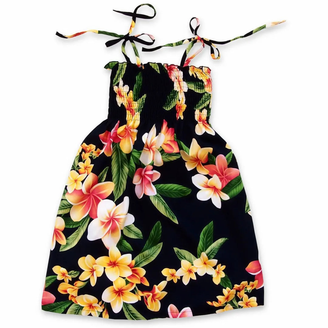 Pebble Black Sunkiss Hawaiian Girl Dress - Made in Hawaii