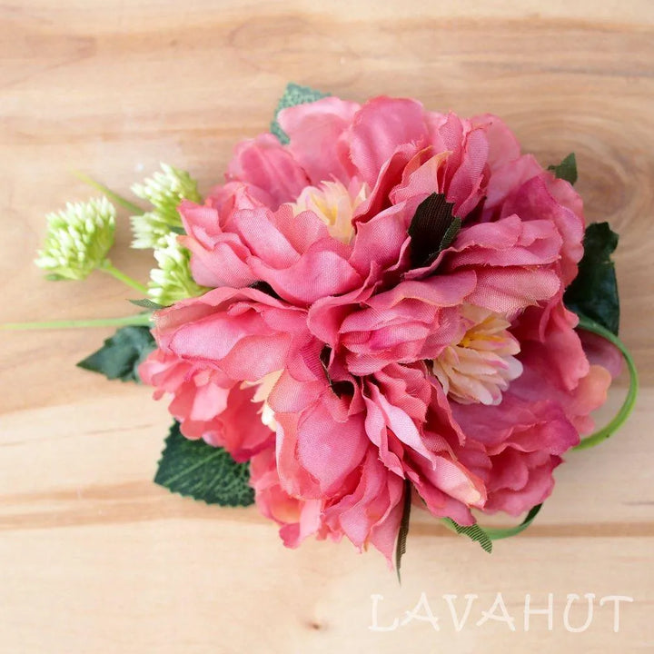 Peony Paeony Hawaiian Flower Hair Clip - Made in Hawaii