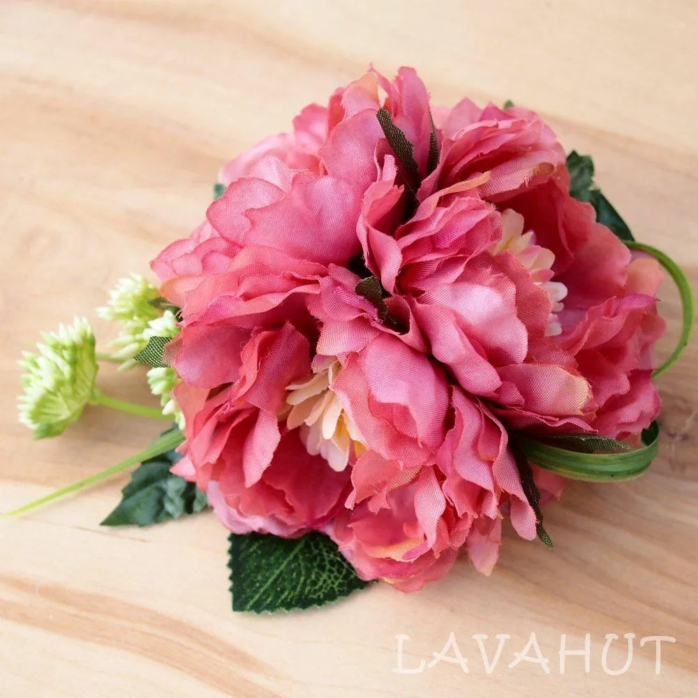 Peony Paeony Hawaiian Flower Hair Clip - Made in Hawaii