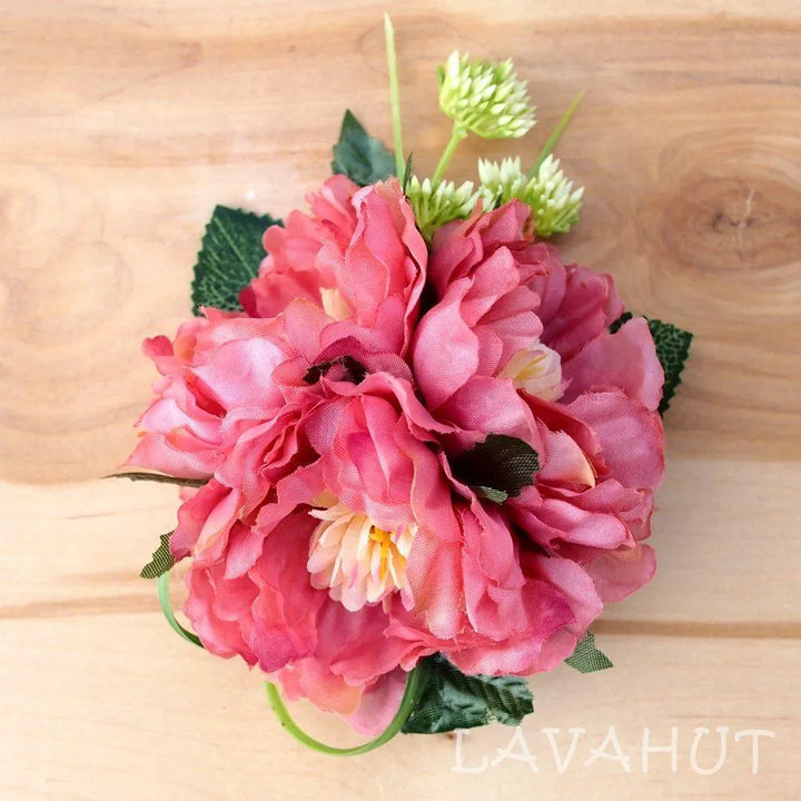 Peony Paeony Hawaiian Flower Hair Clip - Made in Hawaii