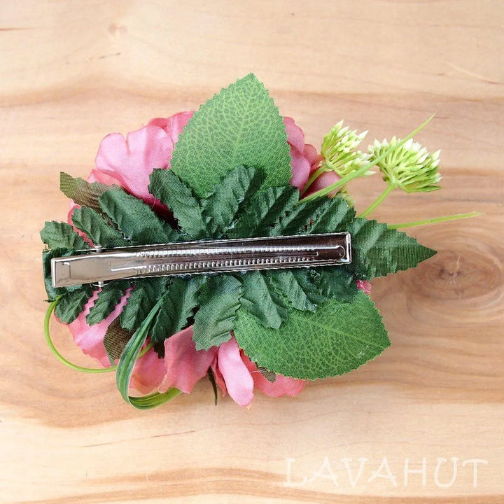 Peony Paeony Hawaiian Flower Hair Clip - Made in Hawaii