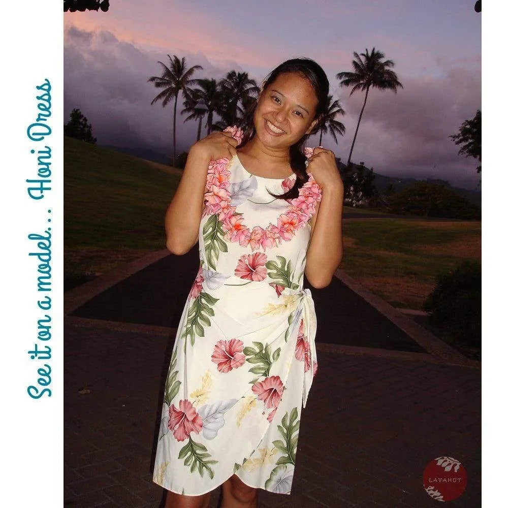 Pineapple Blue Honi Hawaiian Dress - Made In Hawaii
