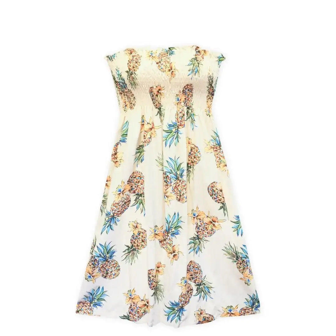 Pineapple Cream Moonkiss Hawaiian Dress - Made in Hawaii