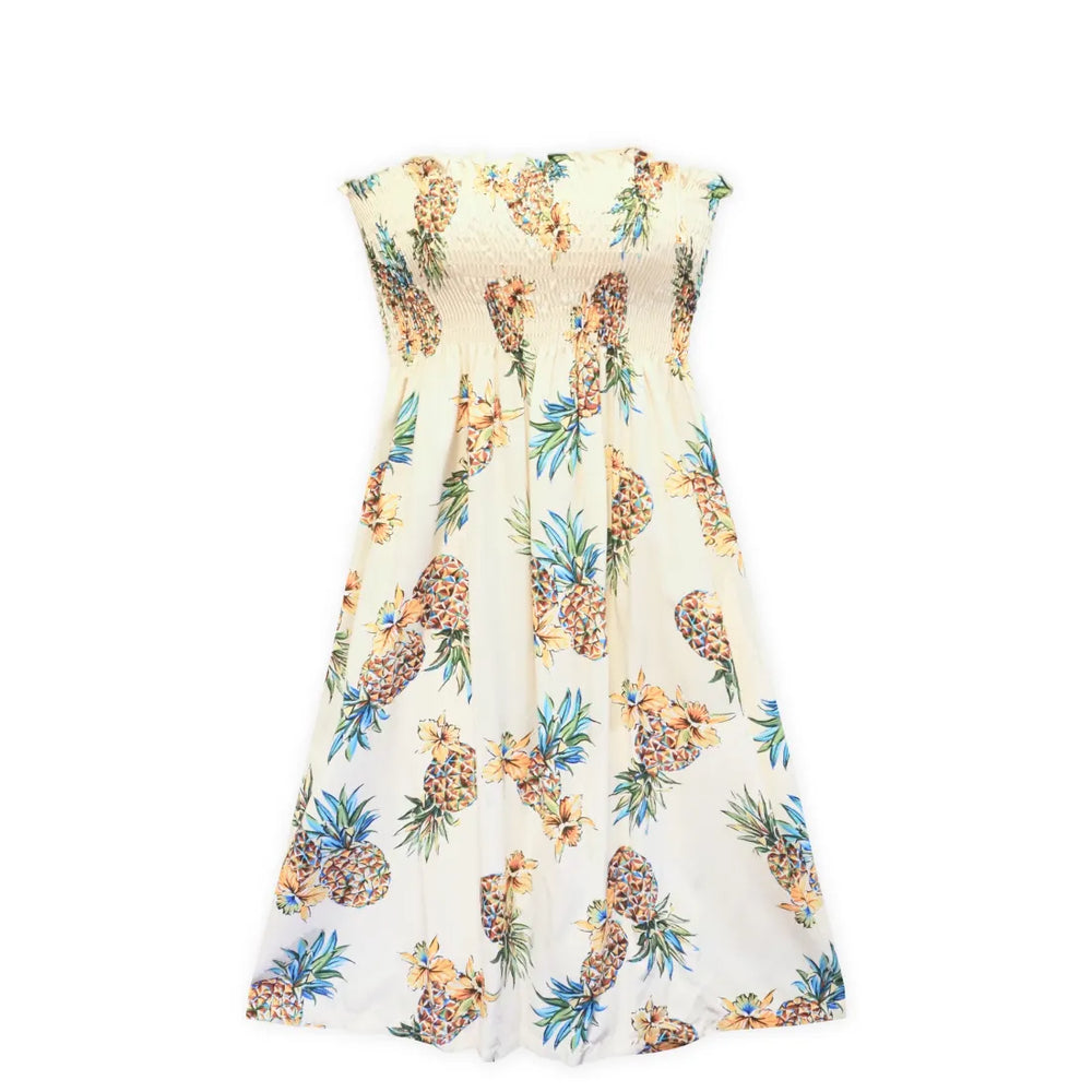 Pineapple Cream Moonkiss Hawaiian Dress - Made in Hawaii