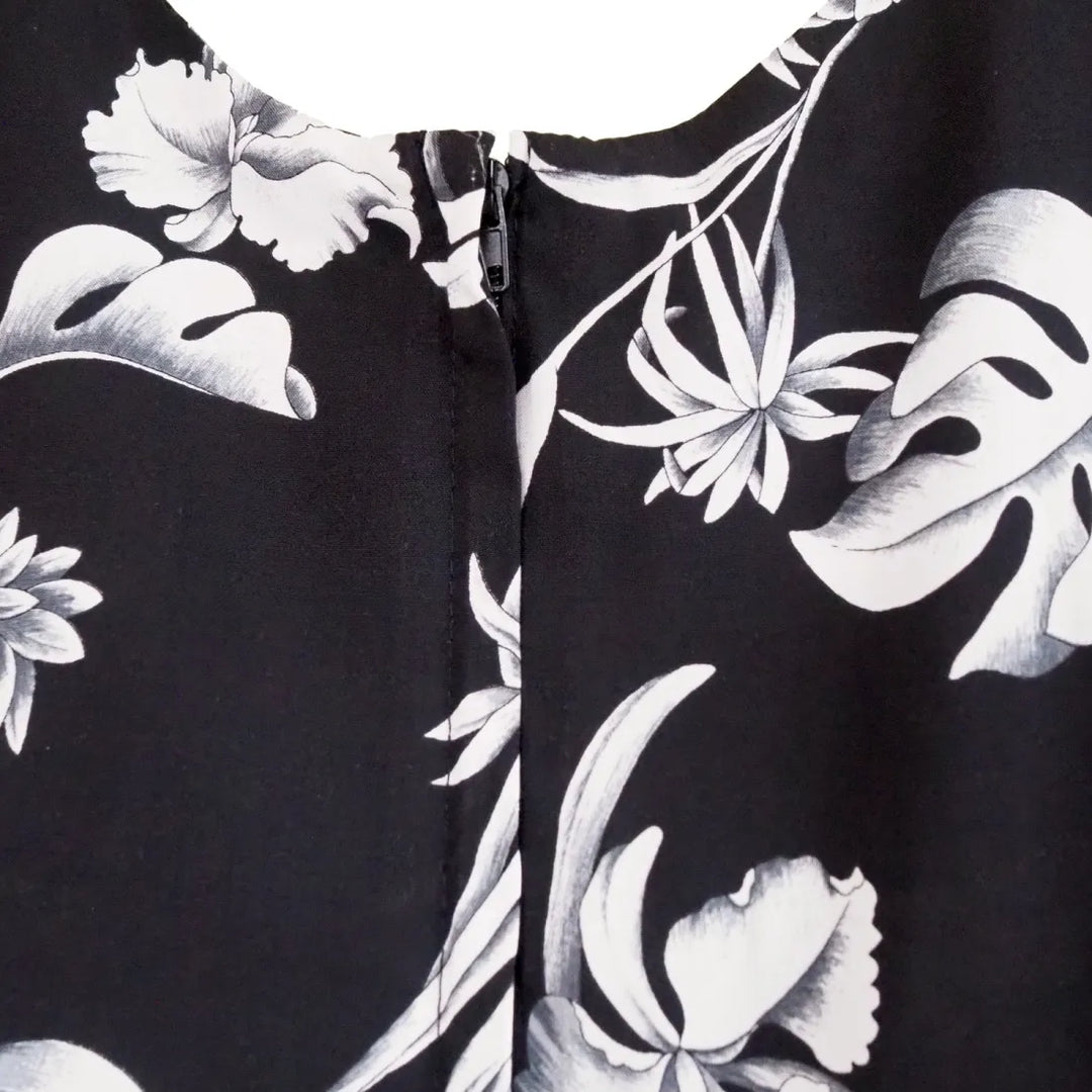 Pineapple Paradise Black Darling Midi Hawaiian Dress - Made in Hawaii