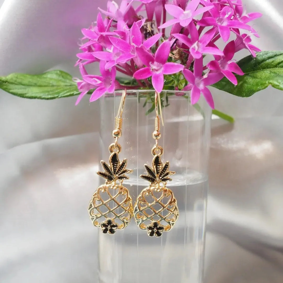 Pineapple Paradise Hawaiian Drop Earrings - Made in Hawaii