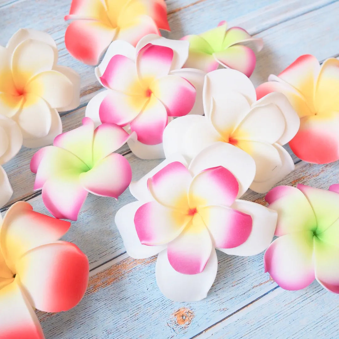 Pink Double Plumeria Flower Hair Clip - Made in Hawaii