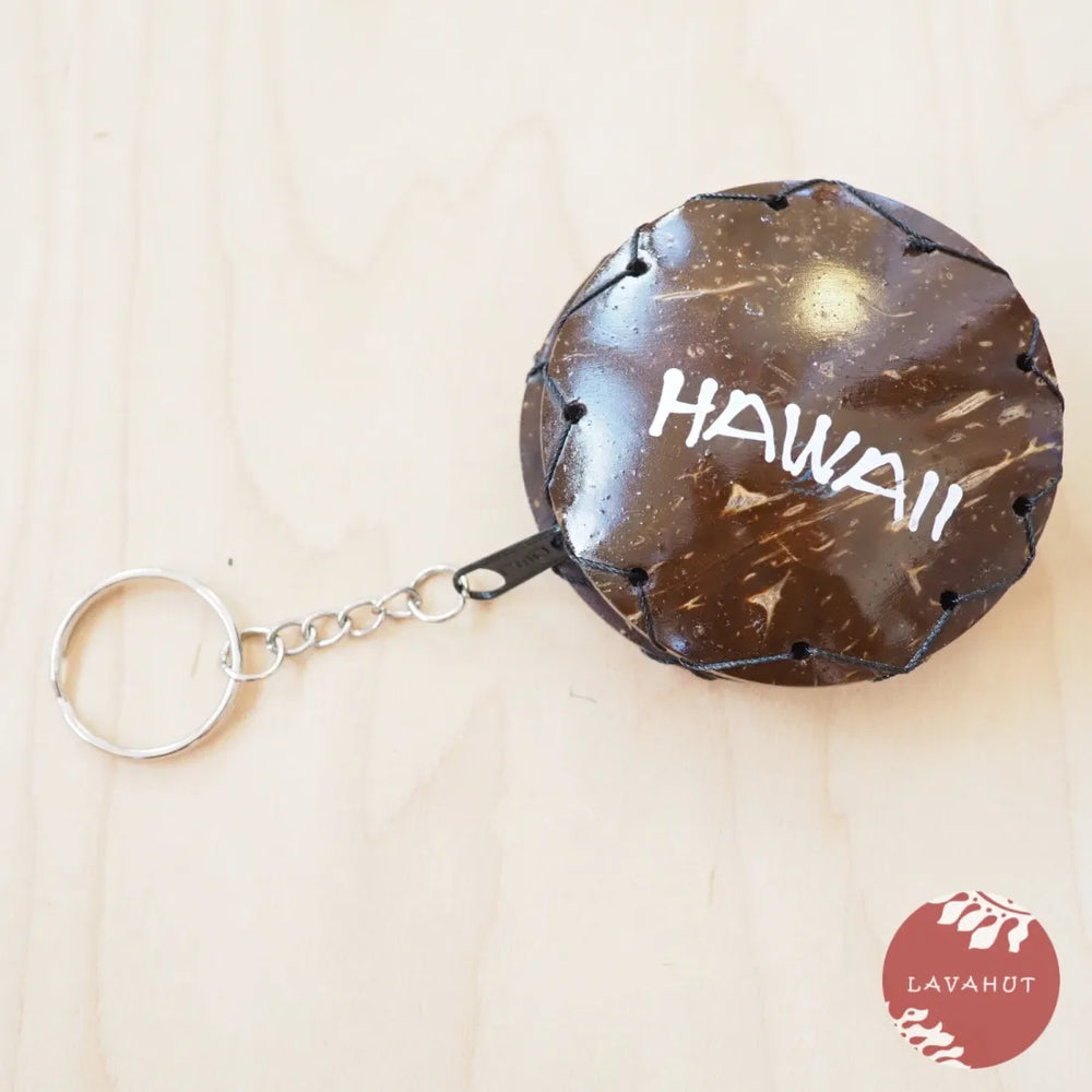 Pink Hibiscus Coconut Coin Purse + Keychain - Made in Hawaii