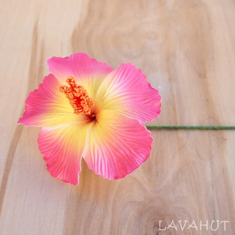 Pink Hibiscus Flower Ear Stick - Made in Hawaii