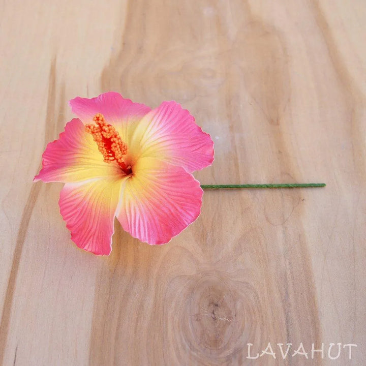 Pink Hibiscus Flower Ear Stick - Made in Hawaii