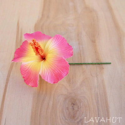 Pink Hibiscus Flower Ear Stick - Made In Hawaii