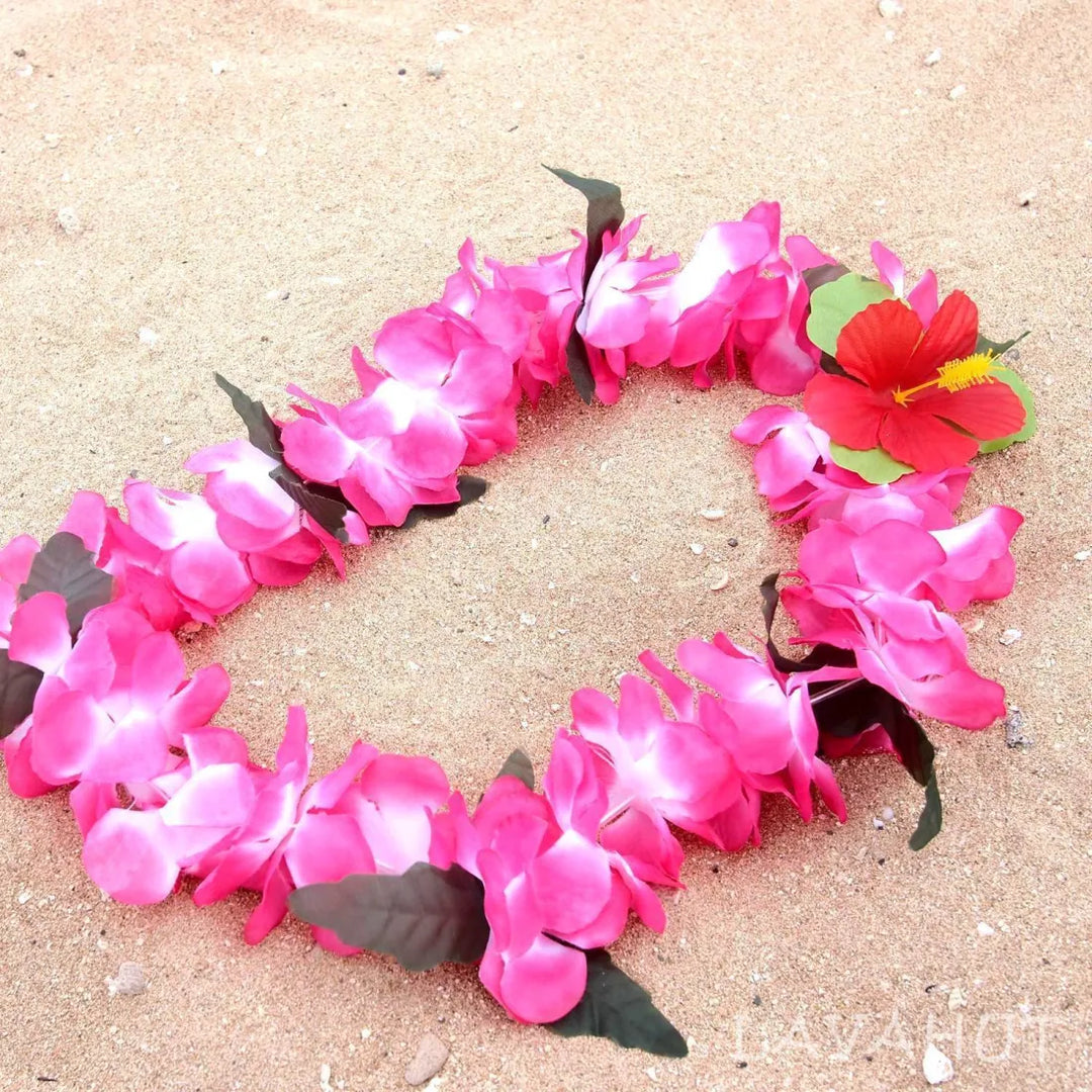 Pink Luau Flower Lei - Made in Hawaii