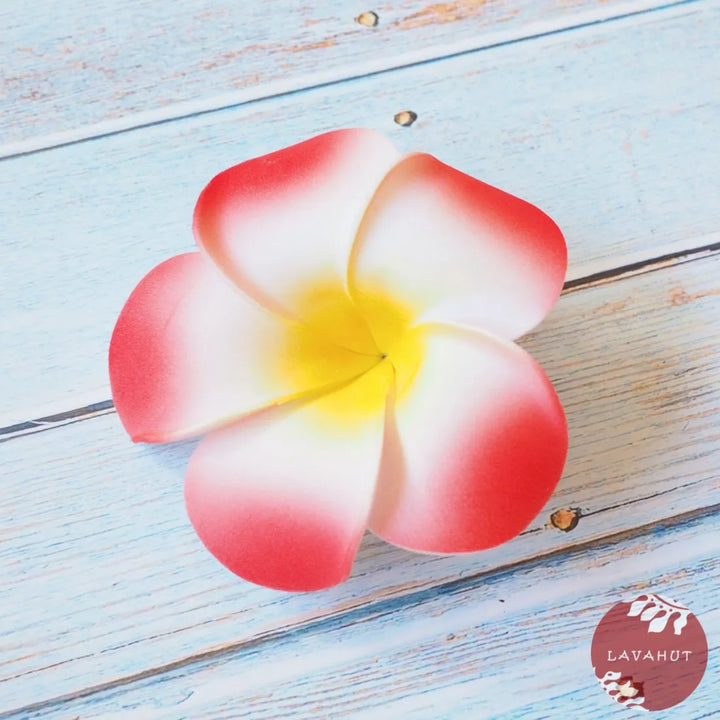 Pink Lucky Plumeria Flower Hair Clip - Made in Hawaii