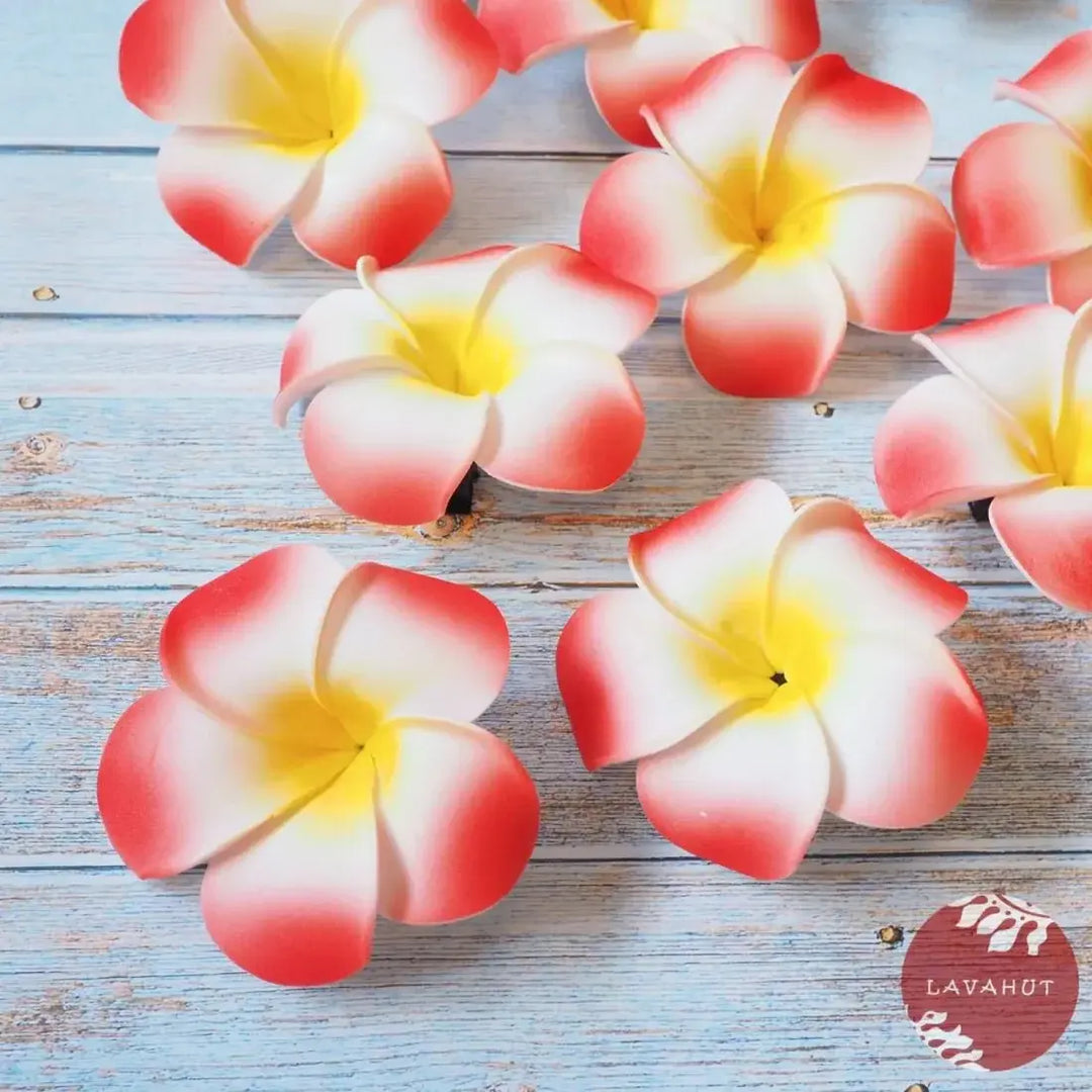Pink Lucky Plumeria Flower Hair Clip - Made in Hawaii